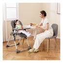 Portable Adjustable Highchair With Footrest And Detachable Tray