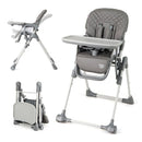 Portable Adjustable Highchair With Footrest And Detachable Tray