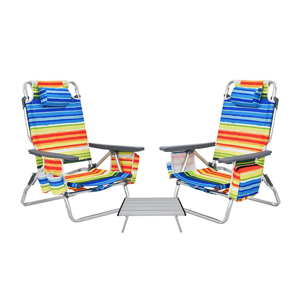 Portable Camping Chairs With 5 Adjustable Positions For Lawn Poolside