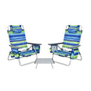 Portable Camping Chairs With 5 Adjustable Positions For Lawn Poolside