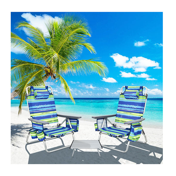 Portable Camping Chairs With 5 Adjustable Positions For Lawn Poolside