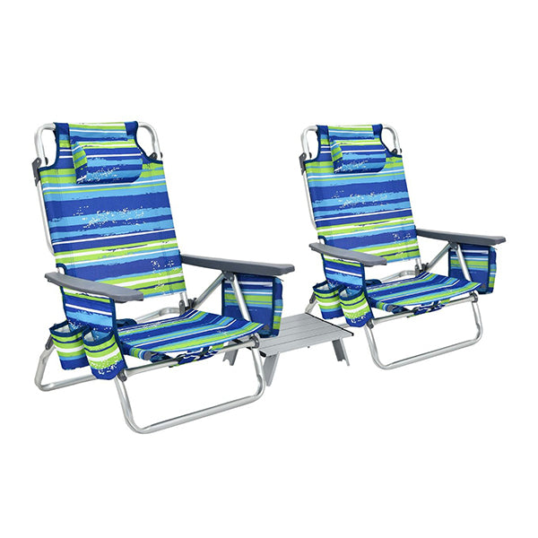 Portable Camping Chairs With 5 Adjustable Positions For Lawn Poolside