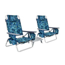 Portable Camping Chairs With 5 Adjustable Positions For Lawn Poolside