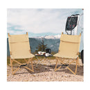 2 Pc Portable Folding Camping Chair With 2 Level Adjustable Backrest