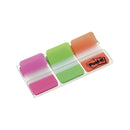 Post It Index Tabs Pink Green Orange 25 X 43Mm 3 Pack Box Of 6