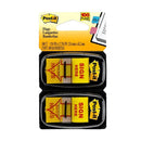 Post It Sign Here Flags Yellow 25 X 43Mm 2 Pack Box Of 6