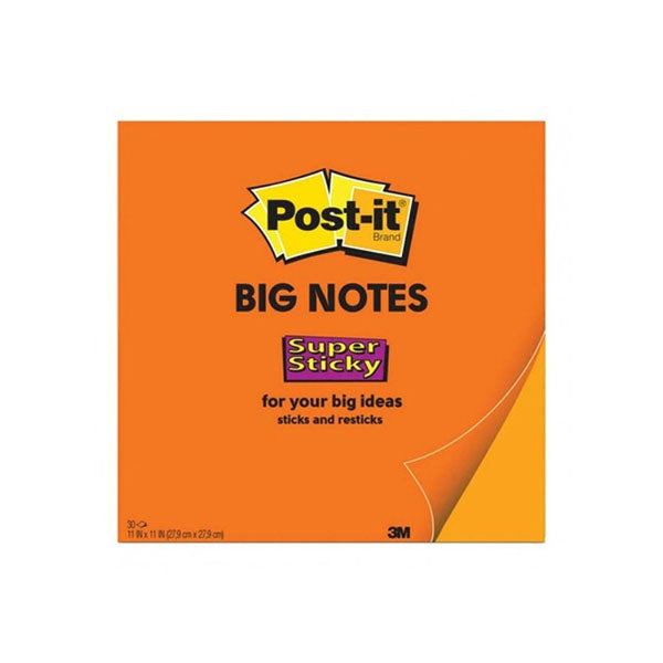 Post It Super Sticky Big Notes Orange 279 X 279Mm