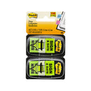 Post It Sign And Date Flags Bright Green 25 X 43Mm 2 Pack Box Of 6