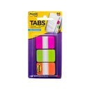 Post It Index Tabs Pink Green Orange 25 X 43Mm 3 Pack Box Of 6