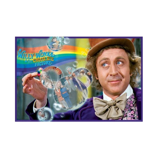 Willy Wonka Rainbow Poster