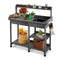 Potting Table With Wood Storage Shelf For Garden