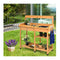 Potting Table With Wood Storage Shelf For Garden