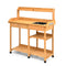 Potting Table With Wood Storage Shelf For Garden