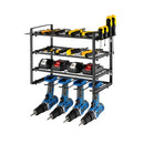 4 Layers Drills Power Tool Rack Organizer Holders Wall Mount