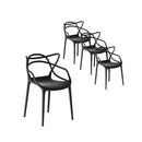 Pp Outdoor Dining Chairs X4 Portable Stackable Chair Patio Furniture