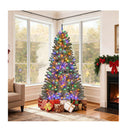 Pre Lit Artificial Christmas Tree With Multicolored Led Metal Stand