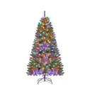 Pre Lit Artificial Christmas Tree With Multicolored Led Metal Stand
