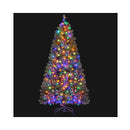 Pre Lit Artificial Christmas Tree With Multicolored Led Metal Stand