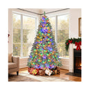 Pre Lit Artificial Christmas Tree With Multicolored Led Metal Stand