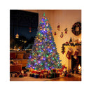 Pre Lit Artificial Christmas Tree With Multicolored Led Metal Stand