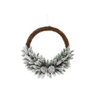 Pre Lit Artificial Christmas Wreath With 35 Led Lights
