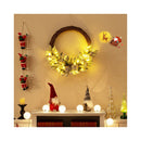 Pre Lit Artificial Christmas Wreath With 35 Led Lights