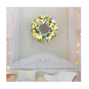 Pre Lit Artificial Christmas Wreath With 50 Led Lights And 114 Tips