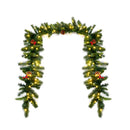 Pre Lit Christmas Pine Garland With 100 Led Lights And 200 Tips