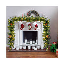 Pre Lit Christmas Pine Garland With 100 Led Lights And 200 Tips
