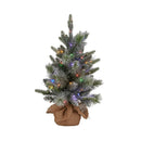 Pre Lit Snowy Stamford Spruce Battery Operated Mini Christmas Tree