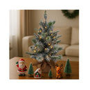 Pre Lit Snowy Stamford Spruce Battery Operated Mini Christmas Tree