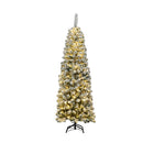 Snow Flocked Prelit Christmas Tree With Led Lights