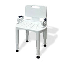Premium Adjustable Shower Chair With Armrests 158Kg Capacity