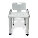 Premium Adjustable Shower Chair With Armrests 158Kg Capacity