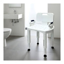 Premium Adjustable Shower Chair With Armrests 158Kg Capacity