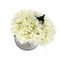 Premium Faux 23Cm White Hydrangea With Glass Vase