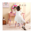 Princess Makeup Dressing Table With Drawer And Mirror Pink