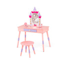 Princess Makeup Dressing Table With Drawer And Mirror Pink