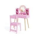 Princess Dressing Table And Chair Set With 2 Color Front Lit Mirror