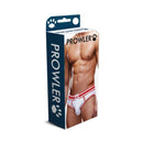 Prowler Open Back Brief White Red