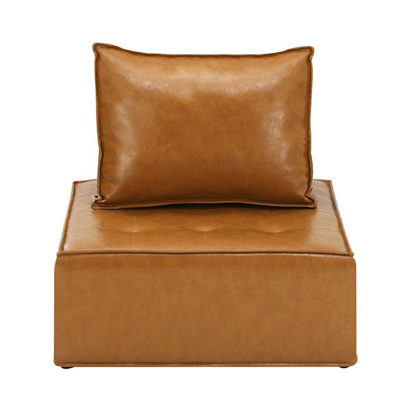 Pu Leather Sofa Couch Lounge Chair Home Furniture Brown