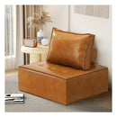 Pu Leather Sofa Couch Lounge Chair Home Furniture Brown