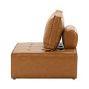 Pu Leather Sofa Couch Lounge Chair Home Furniture Brown