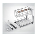 Pull Out Kitchen Cupboard With Hooks And Knife Block Fits 400Mm