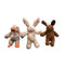 3 x Pet Puppy Dog Toy Play Animal Plush Toy Soft Squeaky 25 cm Toy