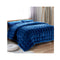 Bedding Faux Mink Quilt Comforter Navy Blue King
