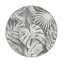 Jenny Leaves Silver Round Rug 200Cm