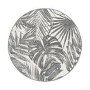 Jenny Leaves Silver Round Rug 200Cm