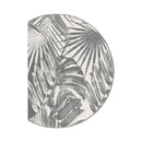 Jenny Leaves Silver Round Rug 200Cm