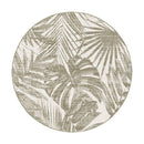 Gwen Leaves Linen Round Rug